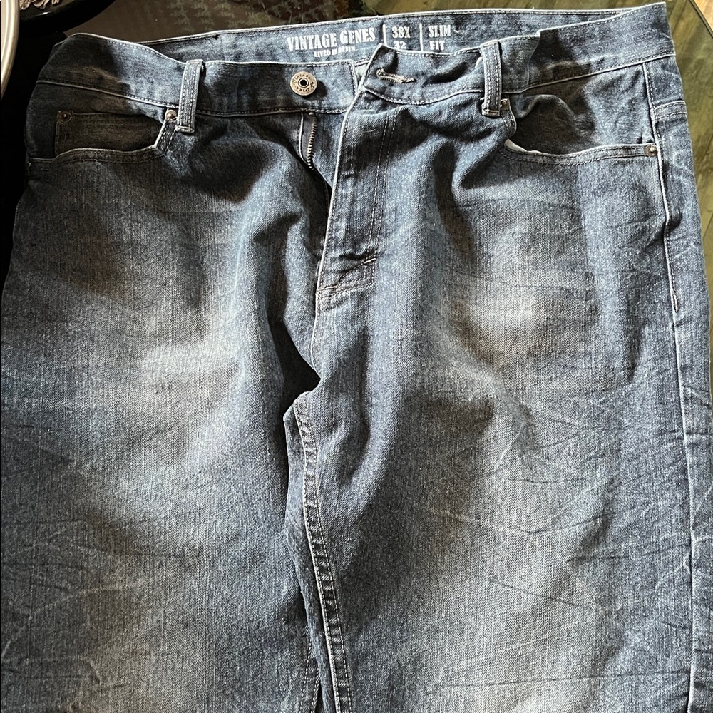 Vintage Genes Slim Fit Blue Jeans for Men